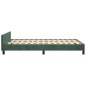 vidaXL Giroletto con Testiera Verde Scuro 120x200 cm in Velluto