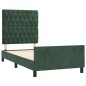 vidaXL Giroletto con Testiera Verde Scuro 90x200 cm in Velluto vidaXL Giroletto con Testiera Verde Scuro 90x200 cm in Velluto