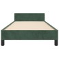 vidaXL Giroletto con Testiera Verde Scuro 100x200 cm in Velluto vidaXL Giroletto con Testiera Verde Scuro 100x200 cm in Velluto