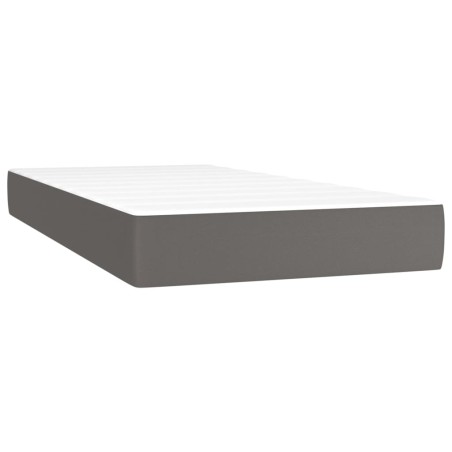 vidaXL Materasso a Molle Grigio 80x200x20 cm in Similpelle