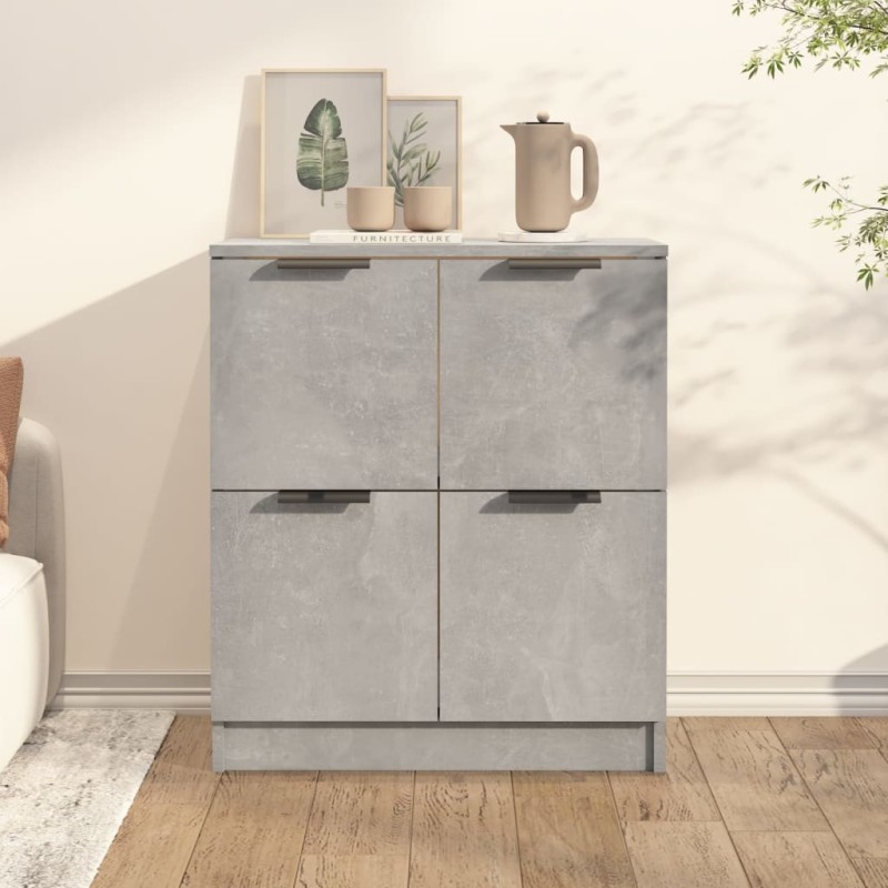 Credenza Grigio Cemento 60x30x70 cm in Legno Multistrato Credenza Grigio Cemento 60x30x70 cm in Legno Multistrato