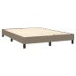 vidaXL Letto a Molle con Materasso e LED Tortora 140x190 cm in Tessuto vidaXL Letto a Molle con Materasso e LED Tortora 140x190 cm in Tessuto