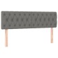 vidaXL Letto a Molle Materasso e LED Grigio Scuro 140x200cm in Tessuto