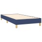 vidaXL Letto a Molle con Materasso e LED Blu 90x200 cm in Tessuto