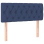 vidaXL Letto a Molle con Materasso e LED Blu 90x200 cm in Tessuto