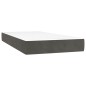vidaXL Letto a Molle con Materasso e LED Grigio Scuro 80x200cm Velluto vidaXL Letto a Molle con Materasso e LED Grigio Scuro 80x200cm Velluto