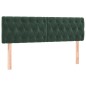 vidaXL Letto a Molle con Materasso e LED Verde Scuro 160x200cm Velluto