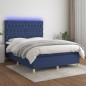 vidaXL Letto a Molle con Materasso e LED Blu 140x190 cm in Tessuto vidaXL Letto a Molle con Materasso e LED Blu 140x190 cm in Tessuto
