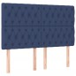 vidaXL Letto a Molle con Materasso e LED Blu 140x190 cm in Tessuto vidaXL Letto a Molle con Materasso e LED Blu 140x190 cm in Tessuto