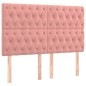 vidaXL Letto a Molle con Materasso e LED Rosa 140x190 cm in Velluto vidaXL Letto a Molle con Materasso e LED Rosa 140x190 cm in Velluto