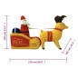 Decorazione Natalizia Babbo Natale e Renne Gonfiabili LED 130cm