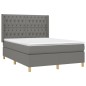 vidaXL Letto a Molle Materasso e LED Grigio Scuro 140x190cm in Tessuto vidaXL Letto a Molle Materasso e LED Grigio Scuro 140x190cm in Tessuto