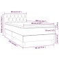 vidaXL Giroletto a Molle con Materasso Grigio Scuro 80x200 cm Velluto