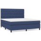 vidaXL Giroletto a Molle con Materasso Blu 180x200 cm in Tessuto