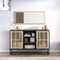 vidaXL Credenza Nera 105x30x65 cm in Legno Multistrato vidaXL Credenza Nera 105x30x65 cm in Legno Multistrato