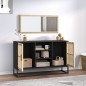 vidaXL Credenza Nera 105x30x65 cm in Legno Multistrato vidaXL Credenza Nera 105x30x65 cm in Legno Multistrato