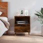 vidaXL Comodino Rovere Fumo 40x35x50 cm in Legno Multistrato vidaXL Comodino Rovere Fumo 40x35x50 cm in Legno Multistrato