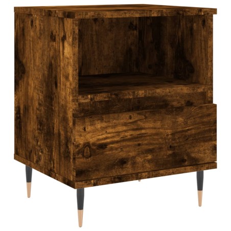 vidaXL Comodino Rovere Fumo 40x35x50 cm in Legno Multistrato