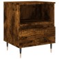 vidaXL Comodino Rovere Fumo 40x35x50 cm in Legno Multistrato vidaXL Comodino Rovere Fumo 40x35x50 cm in Legno Multistrato