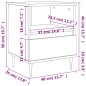 vidaXL Comodino Rovere Fumo 40x35x50 cm in Legno Multistrato vidaXL Comodino Rovere Fumo 40x35x50 cm in Legno Multistrato