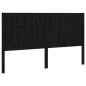 Testiera per Letto Nera 185,5x4x100cm in Legno Massello di Pino Testiera per Letto Nera 185,5x4x100cm in Legno Massello di Pino