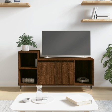 vidaXL Mobile TV Rovere Marrone 100x35x55 cm in Legno Multistrato