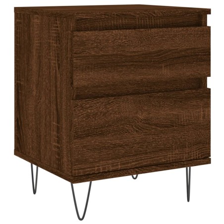 vidaXL Comodino Rovere Marrone 40x35x50 cm in Legno Multistrato