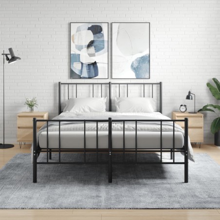 vidaXL Comodini 2pz Rovere Sonoma 40x35x50 cm in Legno Multistrato