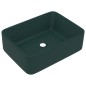 vidaXL Lavandino Luxury Verde Scuro Opaco 41x30x12 cm in Ceramica