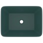 vidaXL Lavandino Luxury Verde Scuro Opaco 41x30x12 cm in Ceramica