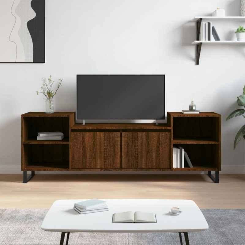vidaXL Mobile TV Rovere Marrone 160x35x55 cm in Legno Multistrato vidaXL Mobile TV Rovere Marrone 160x35x55 cm in Legno Multistrato