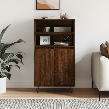 vidaXL Credenza Rovere Marrone 60x36x110 cm in Legno Multistrato