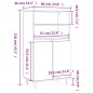 vidaXL Credenza Rovere Marrone 60x36x110 cm in Legno Multistrato vidaXL Credenza Rovere Marrone 60x36x110 cm in Legno Multistrato