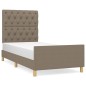 vidaXL Giroletto senza Materasso Tortora 80x200 cm Tessuto vidaXL Giroletto senza Materasso Tortora 80x200 cm Tessuto