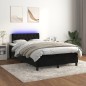 vidaXL Letto a Molle con Materasso e LED Nero 120x200 cm in Velluto vidaXL Letto a Molle con Materasso e LED Nero 120x200 cm in Velluto