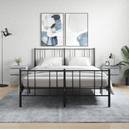 vidaXL Comodini 2pz Grigio Cemento 40x35x50 cm in Legno Multistrato