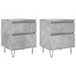 vidaXL Comodini 2pz Grigio Cemento 40x35x50 cm in Legno Multistrato vidaXL Comodini 2pz Grigio Cemento 40x35x50 cm in Legno Multistrato