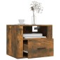 Comodino a Muro Rovere Fumo 50x36x40 cm Comodino a Muro Rovere Fumo 50x36x40 cm