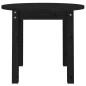 Tavolino da Salotto Nero Ø 55x45 cm in Legno Massello di Pino Tavolino da Salotto Nero Ø 55x45 cm in Legno Massello di Pino