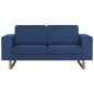 vidaXL Set Divani 2 pz in Tessuto Blu vidaXL Set Divani 2 pz in Tessuto Blu