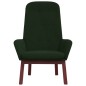vidaXL Poltrona Relax Verde Scuro in Velluto vidaXL Poltrona Relax Verde Scuro in Velluto