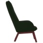 vidaXL Poltrona Relax Verde Scuro in Velluto vidaXL Poltrona Relax Verde Scuro in Velluto