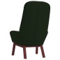 vidaXL Poltrona Relax Verde Scuro in Velluto vidaXL Poltrona Relax Verde Scuro in Velluto