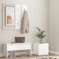 vidaXL Set di Mobili da Corridoio Bianco in Legno Multistrato vidaXL Set di Mobili da Corridoio Bianco in Legno Multistrato