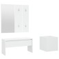 vidaXL Set di Mobili da Corridoio Bianco in Legno Multistrato vidaXL Set di Mobili da Corridoio Bianco in Legno Multistrato