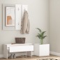 vidaXL Set di Mobili da Corridoio Bianco in Legno Multistrato vidaXL Set di Mobili da Corridoio Bianco in Legno Multistrato