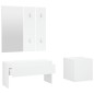 vidaXL Set di Mobili da Corridoio Bianco in Legno Multistrato vidaXL Set di Mobili da Corridoio Bianco in Legno Multistrato