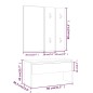 vidaXL Set di Mobili da Corridoio Bianco in Legno Multistrato vidaXL Set di Mobili da Corridoio Bianco in Legno Multistrato