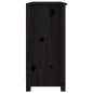 Credenza Nera 100x35x74 cm in Legno Massello di Pino Credenza Nera 100x35x74 cm in Legno Massello di Pino
