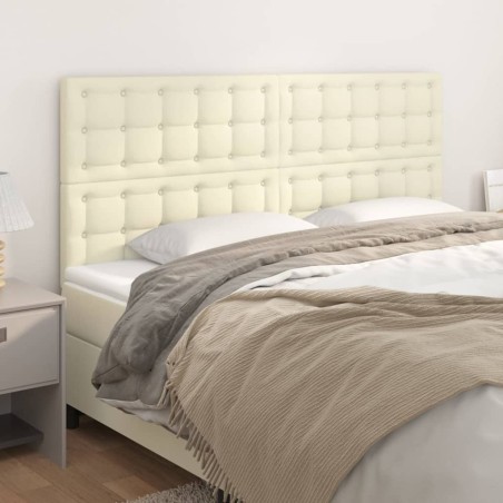 vidaXL Testiere 4 pz Crema 100x5x78/88 cm in Similpelle